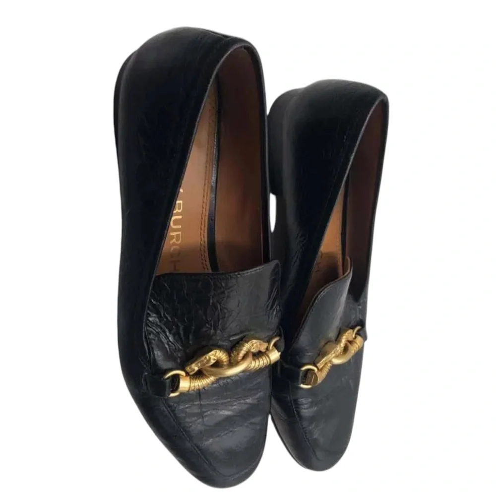Tory Burch black leather women’s loafer size 7.5M - Picture 3 of 8